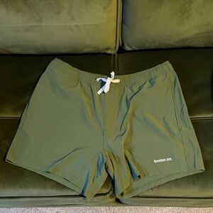 BAMBOO Men's Athletic Shorts - Olive Green